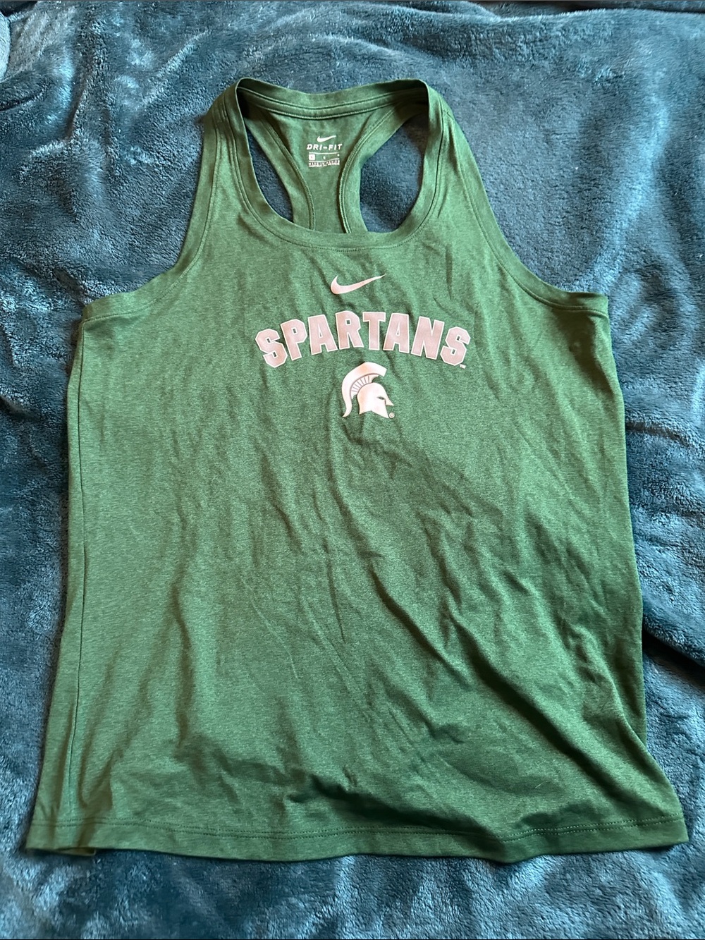 Nike Green Spartans Racerback Tank